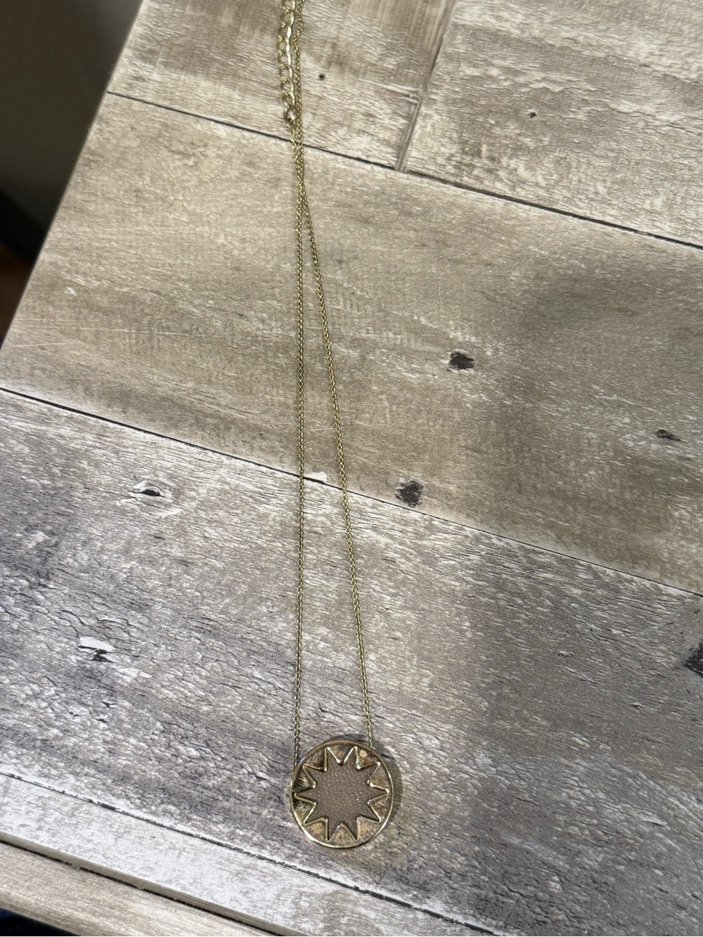 House of Harlow 1960 Sunburst Pendant Necklace Taupe